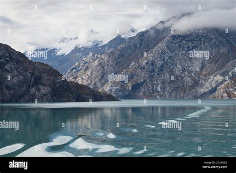 Johns Hopkins Glacier from Johns Hopkins Inlet in Glacier Bay National ...