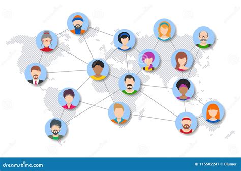 Vector World People Network Diagram Stock Vector - Illustration of ...