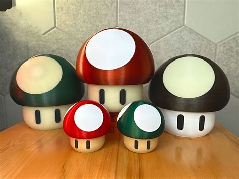 Super Mario Toad Mushroom Mario Decor 3D Printed Video - Etsy