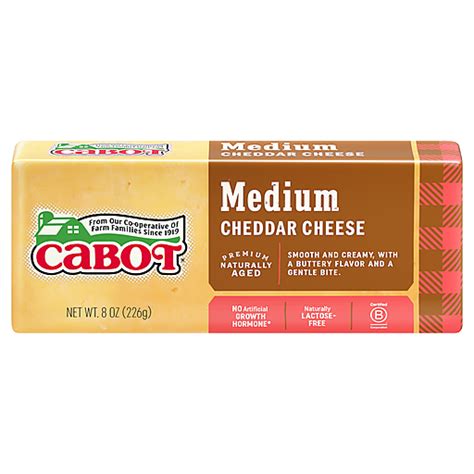 Cabot Cheese, Medium Cheddar 8 oz | Deli | Foodtown