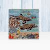 Brilliant Dolphin Paradise Tile Trivet | Coastal Decor - Seaside Glass Gallery