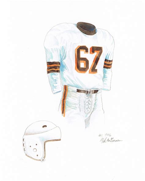 NFL Cleveland Browns 1946 uniform original art – Heritage Sports Art