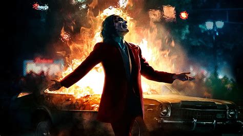 HD wallpaper: Joaquin Phoenix, Joker, Batman, fire, car, Joker (2019 Movie) | Wallpaper Flare