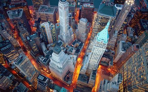 cityscape architecture building new york city usa skyscraper evening street street light birds ...