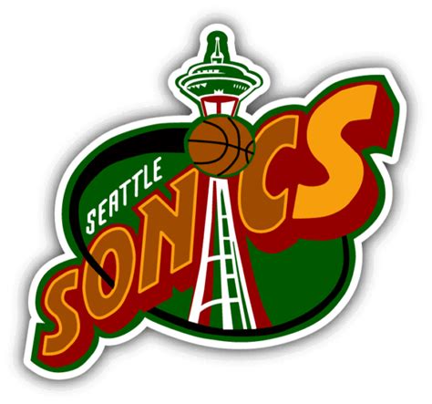 Seattle Sonics NBA Basketball Sport Logo Car Bumper Sticker Decal 5'' x ...