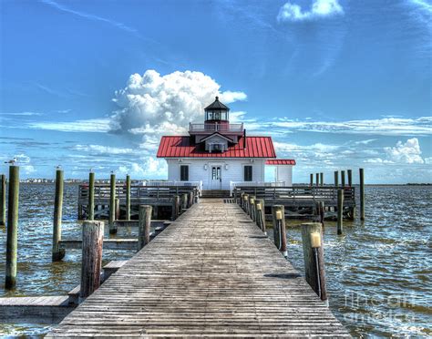 Roanoke Marshes Lighthouse, Manteo NC Photograph by Greg Hager - Fine ...