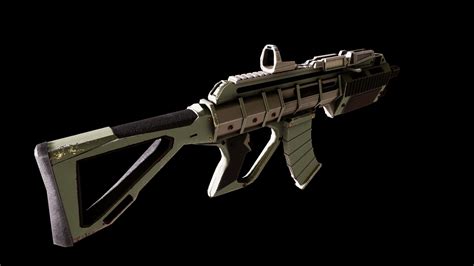 ArtStation - Sci-fi Futuristic Assault Rifle | Game Assets