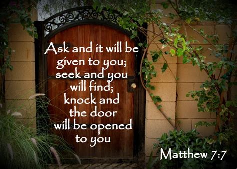 Knock and the door will be opened to you