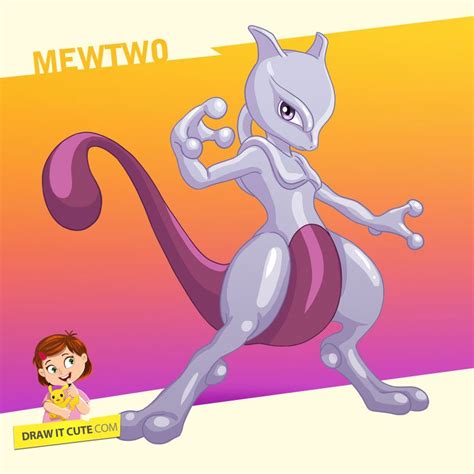 How to draw MewTwo | Super Smash Bros Ultimate - Draw it cute # ...