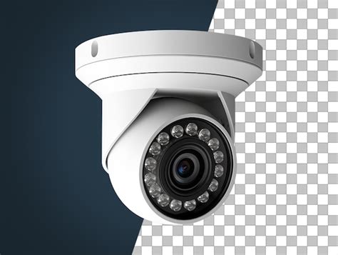 Premium PSD | A white security camera cctv securtiy camera