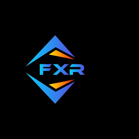 FXR abstract technology logo design on Black background. FXR creative initials letter logo ...