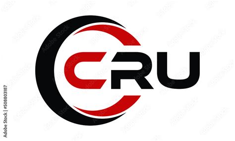 CRU swoosh three letter logo design vector template | monogram logo ...