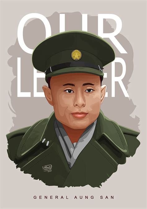 General Aung San Vector Portrait | General aung san drawing, Vector portrait, Draw on photos