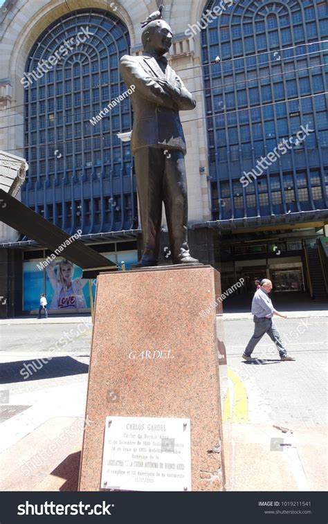 Statue Carlos Gardel Buenos Aires Street Stock Photo 1019211541 ...