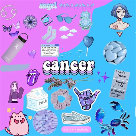 Download Cancer Zodiac Aesthetic Collage Wallpaper | Wallpapers.com