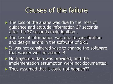 PPT - ARIANE 5 FAILURE PowerPoint Presentation, free download - ID:6761208