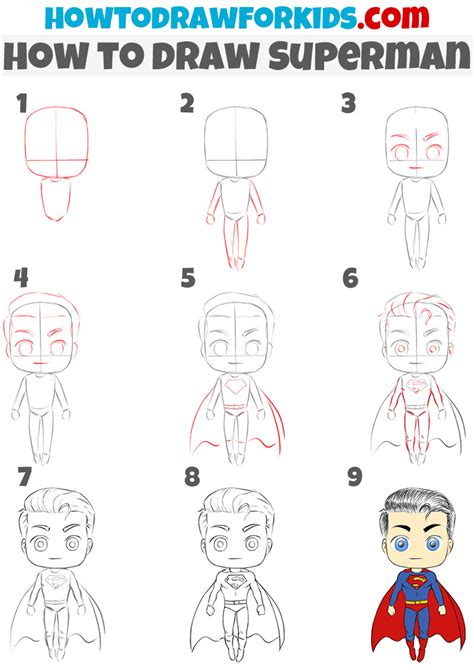 How To Draw Superman Step By Step Easy