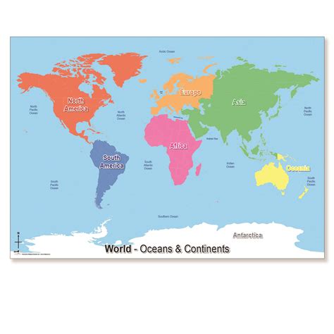 G1350713 - Wildgoose Continents and Oceans Map | GLS Educational Supplies