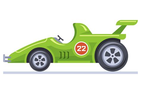 green racing car. sports car side view. flat vector illustration. 11569182 Vector Art at Vecteezy