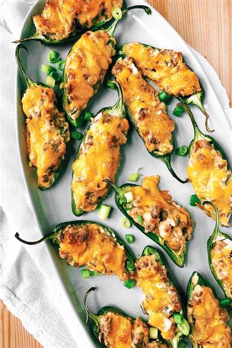 Jalapeno Poppers with Sausage and Cream Cheese - Whip & Wander