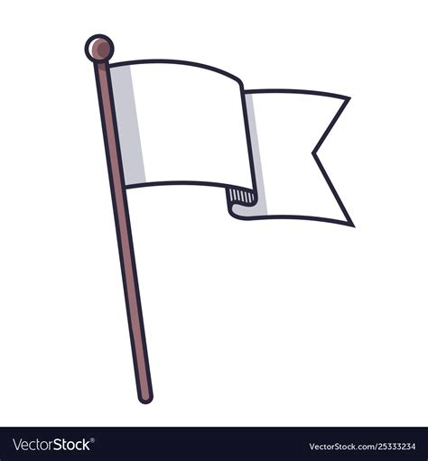 White flag symbol Royalty Free Vector Image - VectorStock