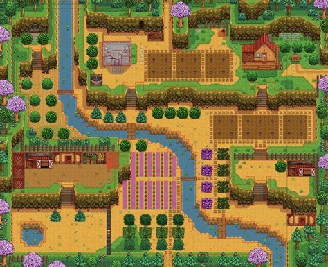 My Hilltop Farm Layout Goal - about 5% done in game! lol | Stardew ...