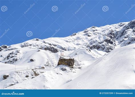 Snow-covered Mountain Peaks in Himalaya India. Stock Image - Image of ...