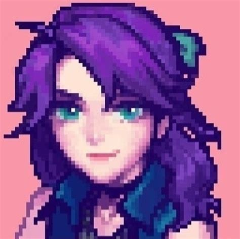 Stardew Valley pixel art > Abigail Portrait | starthunder_in Drawing Artwork, Drawings, Fanart ...