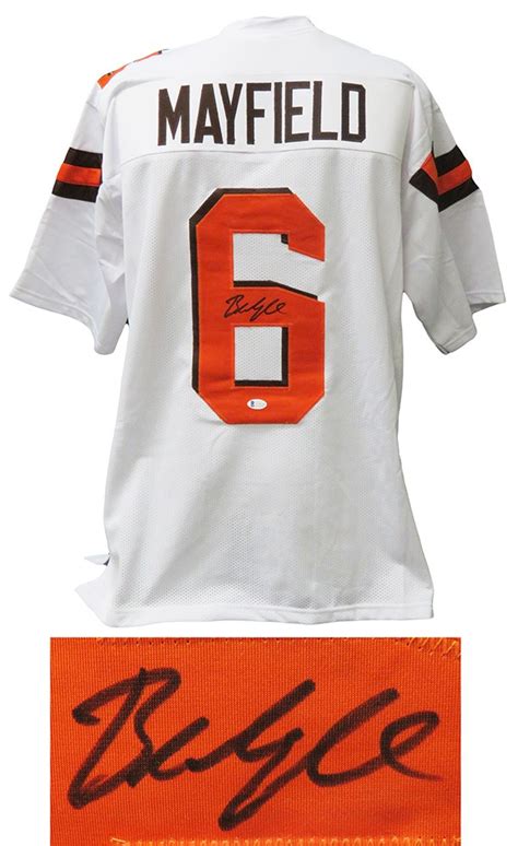 Baker Mayfield Autographed Signed White Custom Jersey