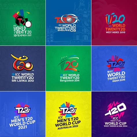 The evolution of ICC Men's T20 World Cup logos from 2007 to 2024 : r/cricketworldcup