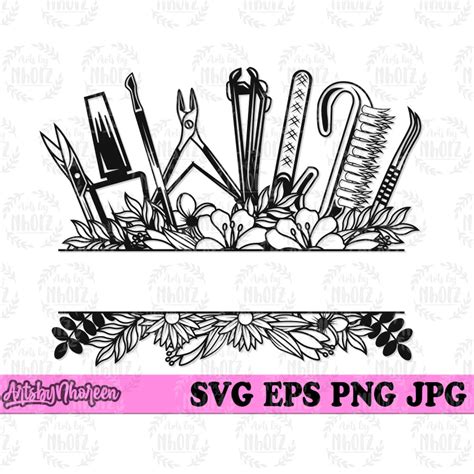 Floral Manicurist Tools Svg Nail Expert Cut File Poly Nail - Etsy