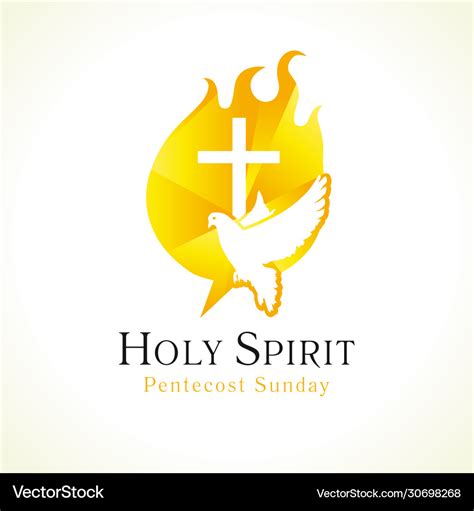 Pentecost sunday logo concept Royalty Free Vector Image