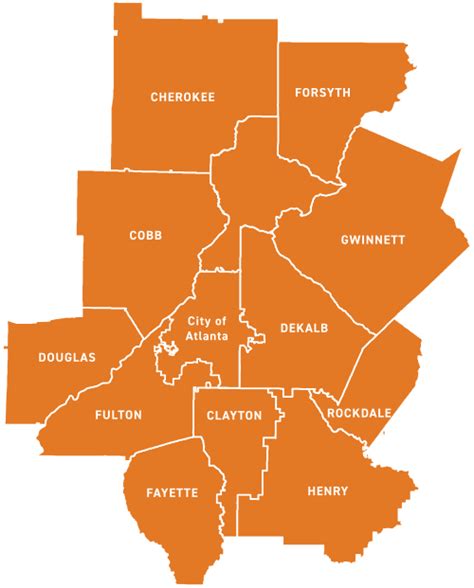 Atlanta Area Map Cities - Beryle Roshelle