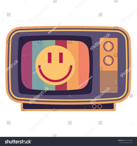 Retro Tv Set Smile Emoji On Stock Vector (Royalty Free) 2007377396 ...