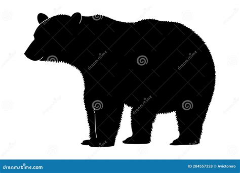 Polar bear silhouette stock vector. Illustration of isolated - 284557328