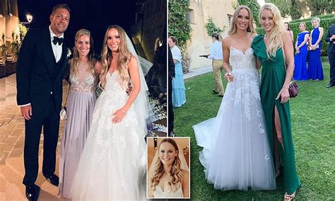 Images show newlywed Caroline Wozniacki dazzling in her wedding dress ...