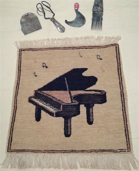 Pictorial Rug 2x2 Piano & Music Notes Beige by KilimRugs on Etsy, $230.00 | Rugs, Etsy, Piano ...