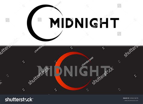 Logo Design Midnight Text Circle Vector Stock Vector (Royalty Free ...