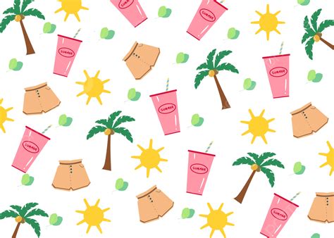 Summer Cute Coconut Tree Background, Summer, Cute, Coconut Tree ...