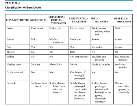 Classification of burn depth