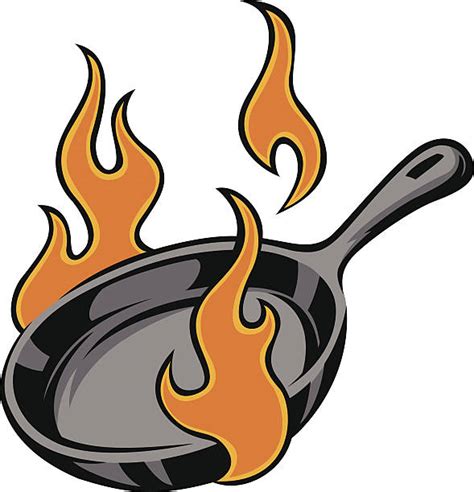 Frying Pan Clip Art, Vector Images & Illustrations - iStock