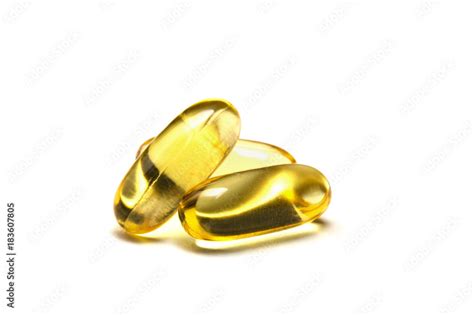 Isolated fish oil capsules Stock Photo | Adobe Stock