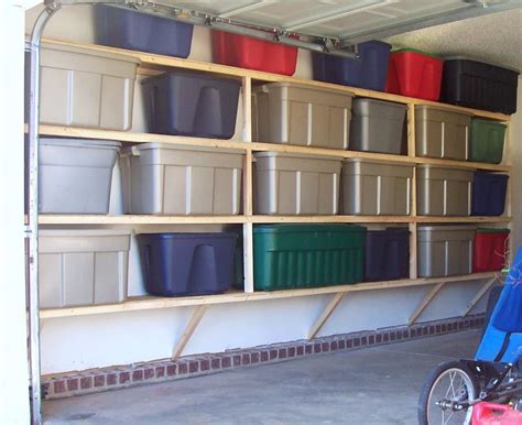 Simple Wooden Garage Wall Shelves PDF Woodworking