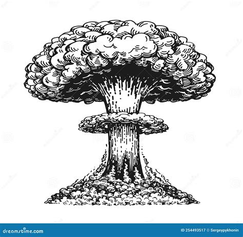 Mushroom Cloud Drawing