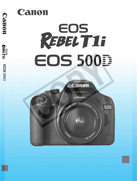 User manual Canon EOS Rebel T1i (English - 228 pages)