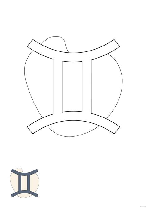 Gemini Symbol Coloring Page in PDF, JPG - Download | Template.net