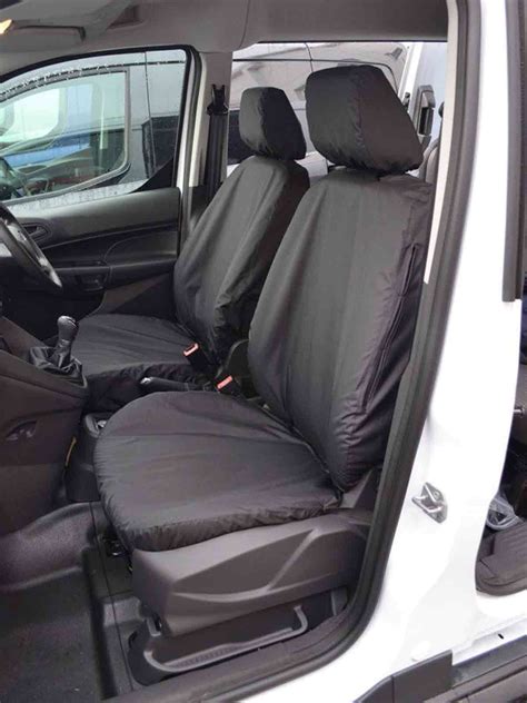 FORD TRANSIT VAN CONNECT HEAVY DUTY FRONT SEAT COVERS BLACK 1+1 02-12 archives.midweek.com