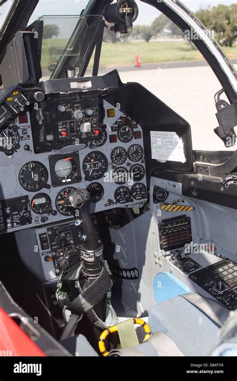 Cockpit view of a Portuguese Air Force Alpha Jet, Beja Air Base, Portugual Stock Photo - Alamy