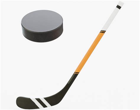 3D model Hockey Stick and Puck | CGTrader