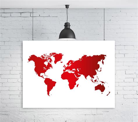 World Map Poster, Country Flags, 8x10, Maps, Digital Download, Printables, Home Decor Decals ...